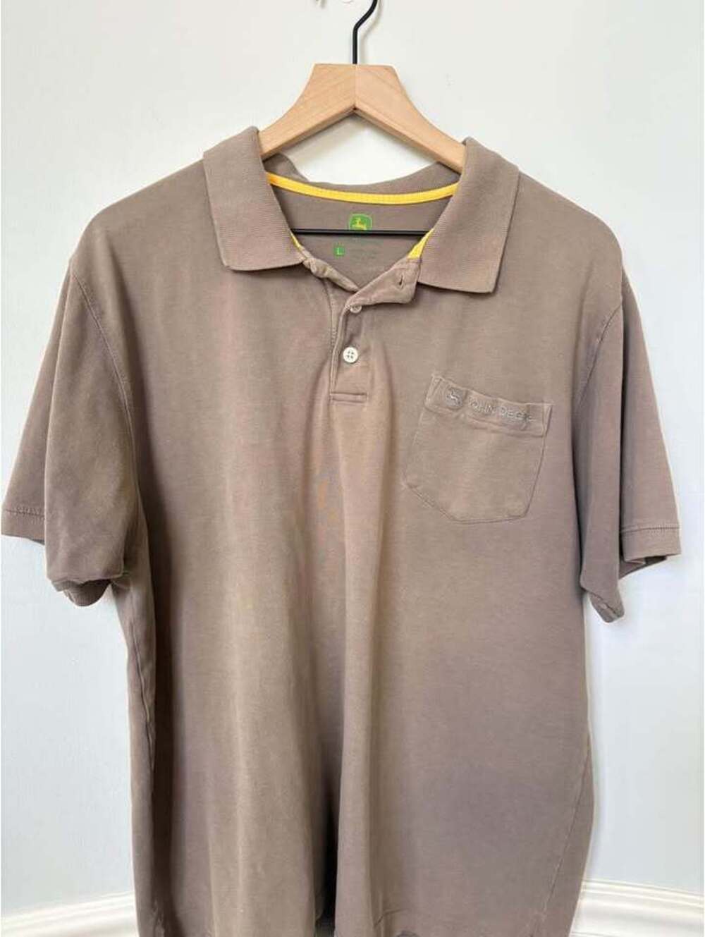 John Deere Men's Polo Shirt Size Large